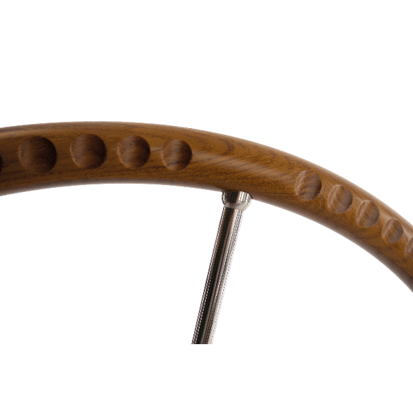 Talamex stuurwiel teak/rvs 6-spaaks 500 mm