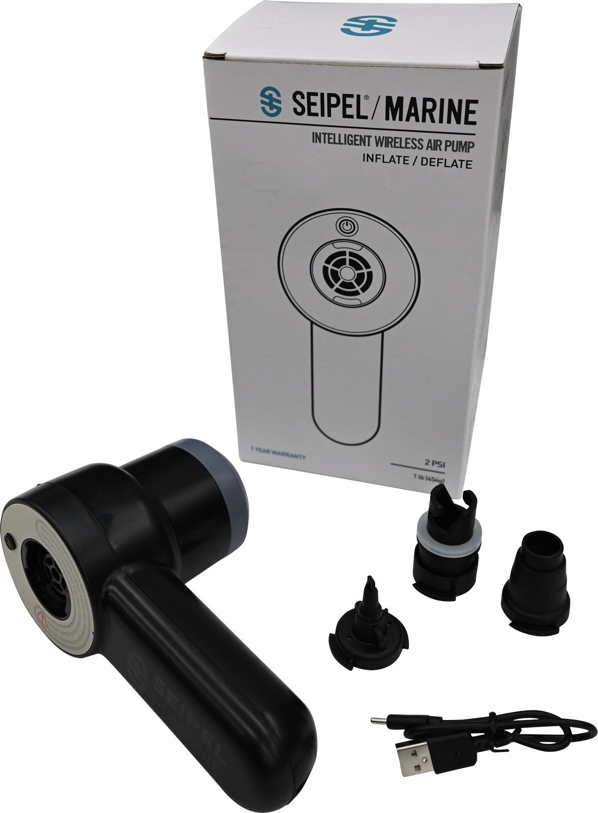 Seipel Marine Portable Air Pump 2 psi – USB Rechargeable for SUP