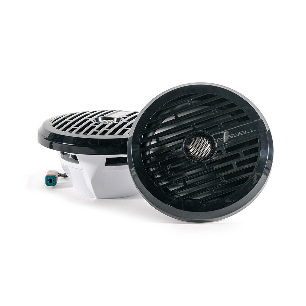 Roswell R1 8.0 (20,32 cm) altoparlanti marini da incasso neri – illuminazione LED RGB
