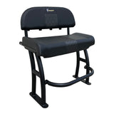 Fishmaster Pro Series Leaning Post with Backrest Black Upholstery