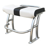 Fishmaster Pro poggiapiedi inclinato lucidato con corrimano e seduta bianca