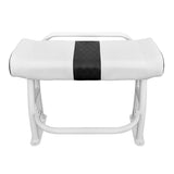 Fishmaster Pro Leaning Post white with grab bar and white seat