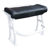 Fishmaster Pro Leaning Post white with grab rail and black seat