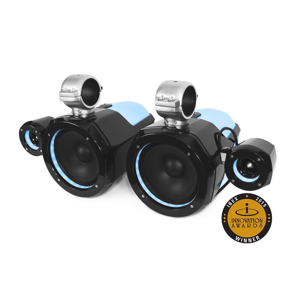Roswell R1 PRO Tower Speakers – RGB LED and 200W RMS for Boating