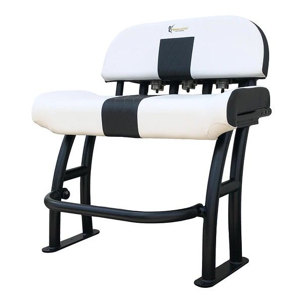 Fishmaster Pro Series Leaning Post with Backrest Black Upholstery