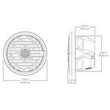 Roswell R1 7.7 (19,6 cm) enceintes marines encastrables – LED RVB 90 W RMS
