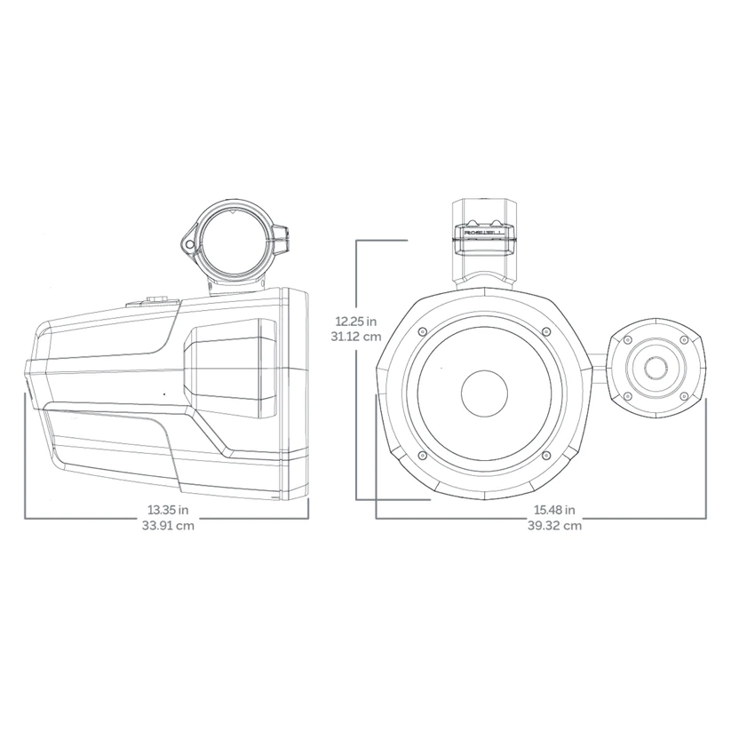 Roswell R1 PRO Tower Speakers White – RGB LED Lighting
