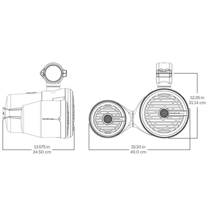 Roswell R1 8.0 x 6.5 (20.32 cm x 16.51 cm) Vamp Spin black grille