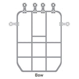Fishmaster Universal T-Top Rutenhalter Schwarz Aluminium verstellbar