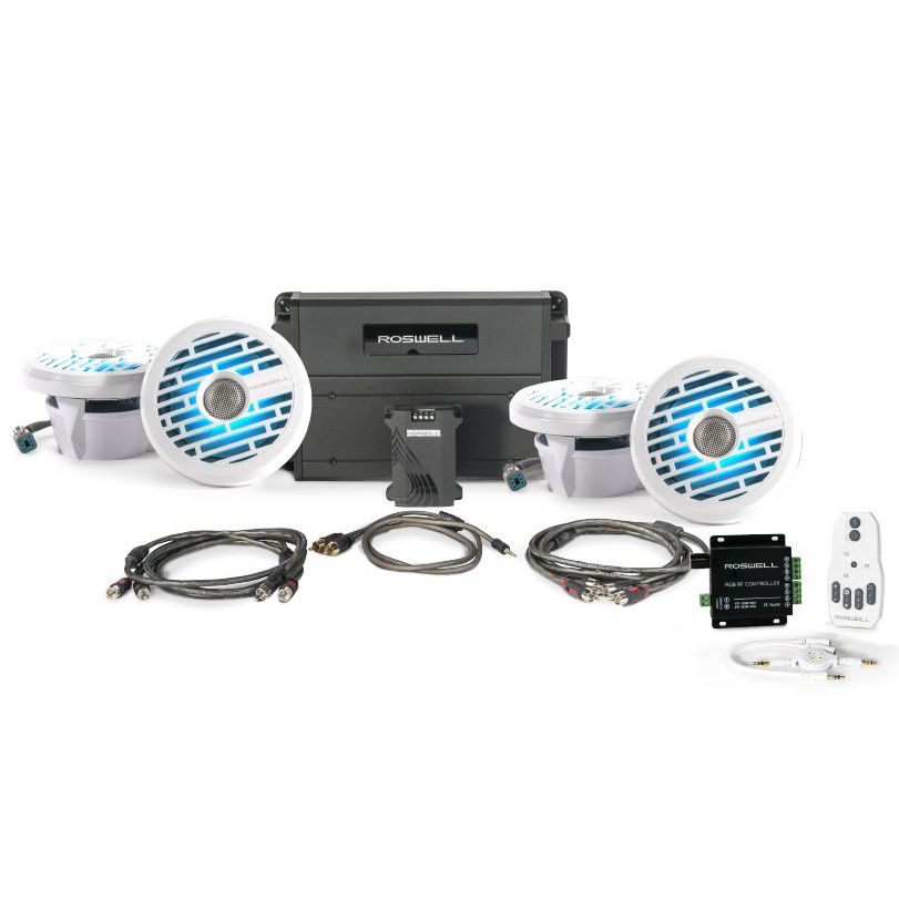 Roswell R1 6.5 (16.5 cm) set audio marino – altoparlanti per barca controller RGB