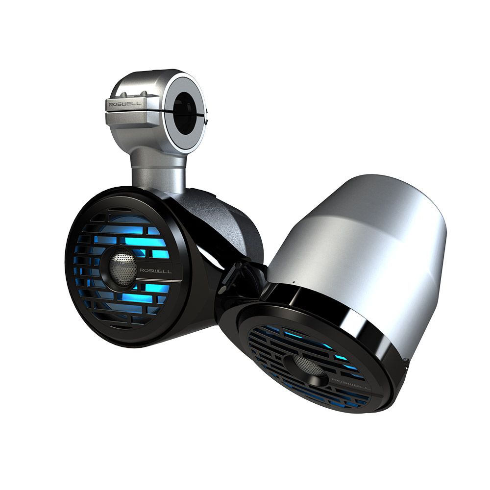 Roswell R1 6.5 x 6.5 Vamp Spin Tower Speakers Black Grill – RGB LED