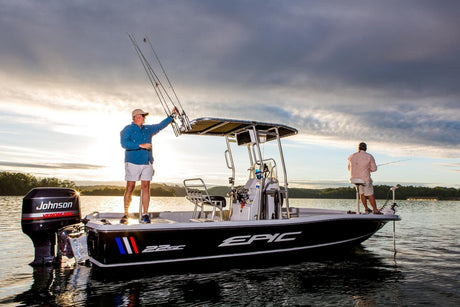 Fishmaster Original T-Top pliant blanc – pour bateaux à console