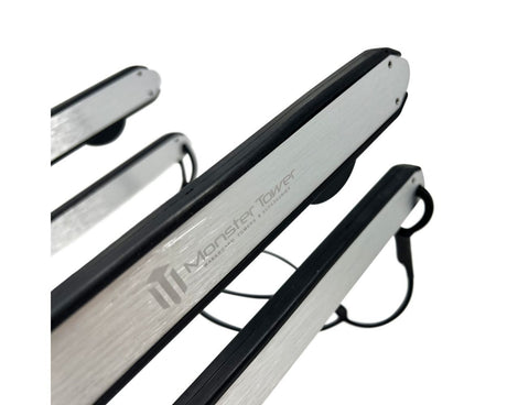 Support Monster Tower pour wakeboard/planche de surf avec inserts universels brossés