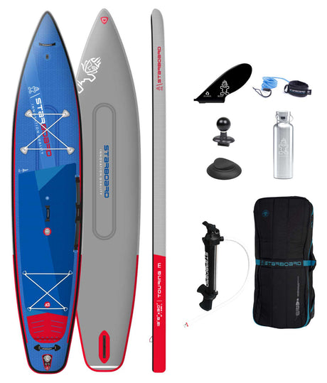 starboard inflatable sup 12'6" x 30" x 6" touring deluxe sc 2022 pakket