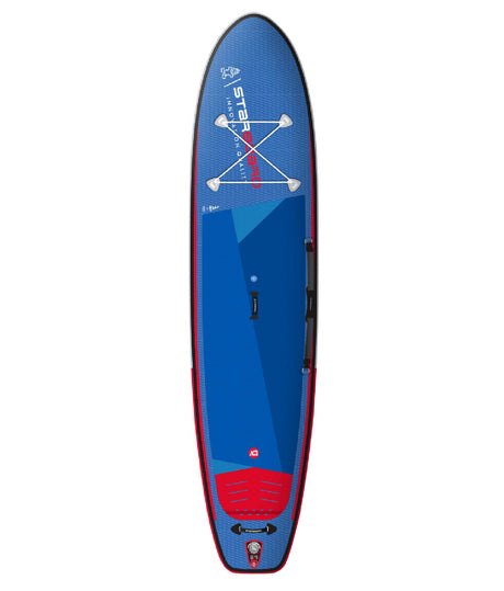 voorzijde van starboard inflatable sup 11'2" x 31+" x 6" igo deluxe sc